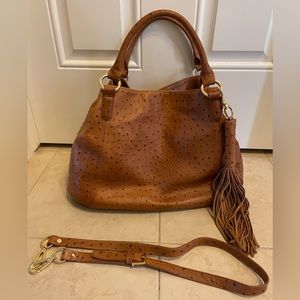 G.I.L.I. Leather bag with cross body strap